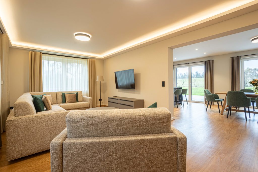 Wohnzimmer Ferienwohnung links